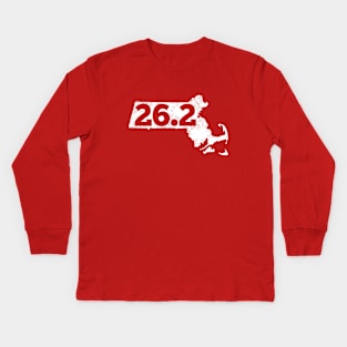 26.2 Miles Boston Massachusetts Race Runner Shirt Kids Long Sleeve T-Shirt